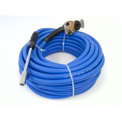 Ken-tool Premium Reinforced Hybrid Air Hose - 65 Ft, 1/4" Brass Male Fitting, Max Pressure: 300 PSI, 3/8" I.D.