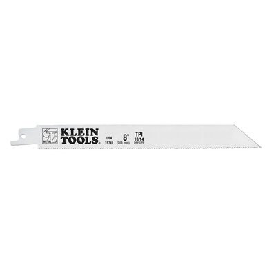 Klein Tools Reciprocating Saw Blades, 10/14 TPI, 8-Inch, 5-Pack