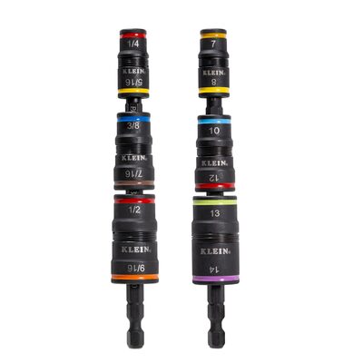 Klein Tools 9-in-1 Impact Rated Flip Socket Set