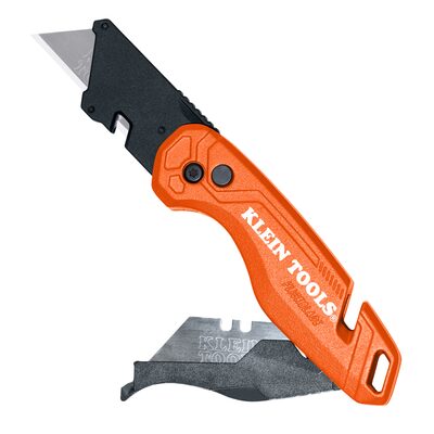 Klein Tools FLICKBLADE&trade; 2-in-1 Utility Knife / Scraper with Blade Storage