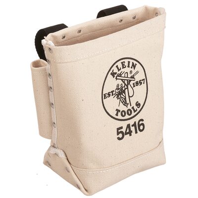 Klein Tools Tool Bag, Bull-Pin and Bolt Pouch, Belt Strap Connect, 5 x 10 x 9-Inch