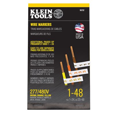 Klein Tools Wire Marker Book, 1-48
