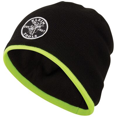 Klein Tools Heavy Knit Hat, Black, Vintage Patch Logo