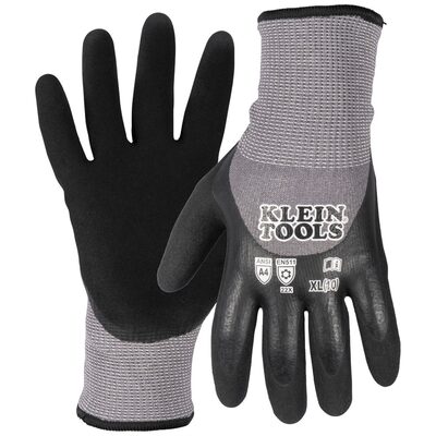 Klein Tools Winter Knit Dipped Gloves, Cut Level A4, Touchscreen, Medium
