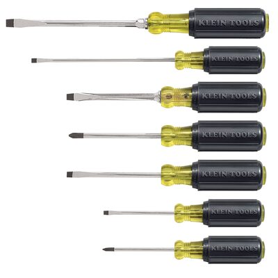 Klein Tools Screwdriver Set, Slotted and Phillips, 7-Piece