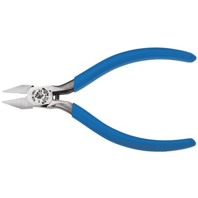 Klein Tools Diagonal Cutting Pliers, Electronics, Pointed Nose, Narrow Jaw, 5-Inch