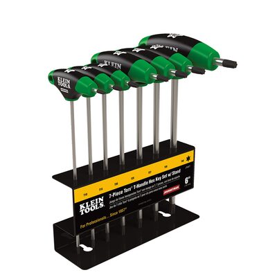 Klein Tools Hex Key Set, TORX T-Handle, 6-Inch with Stand, 7-Piece