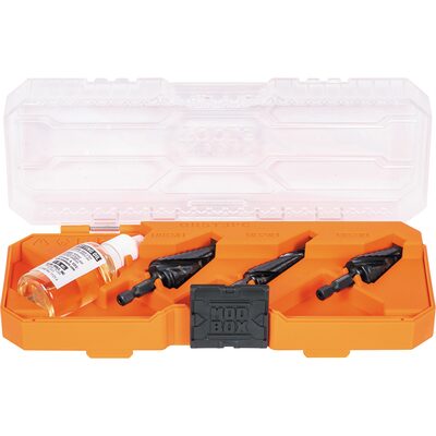 Klein Tools Premium All Purpose Quick Release Step Bit Kit, 3 Piece