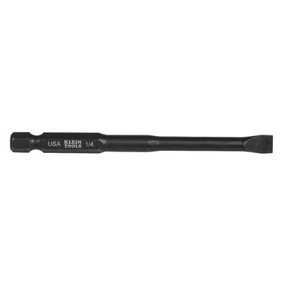 Klein Tools 1/4-Inch Slotted Power Drivers, 3-1/2-Inch, 5-Pack