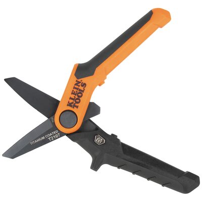 Klein Tools Compact Titanium-Coated Utility Shears, 7-Inch