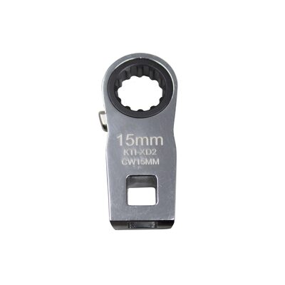 K Tool International Ratcheting Crowfoot Wrench 15mm 3/8 Inch Drive