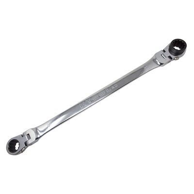 K Tool International Wrench 27mm x 30mm Ratcheting Reversible Flexible Double Box Extra Long