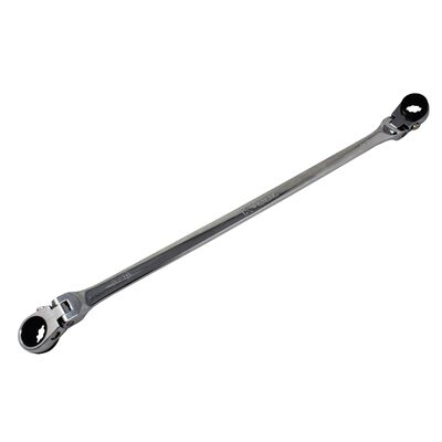 K Tool International Wrench Double Box Ratcheting Reversible 9/16 Inch x 5/8 Inch Universal Spline 90 Tooth