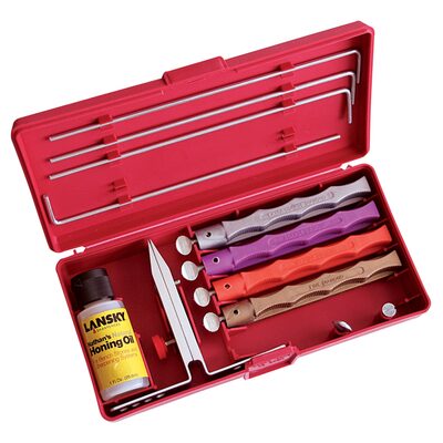 Lansky Sharpeners Diamond Deluxe 4-Stone Knife Sharpener Kit