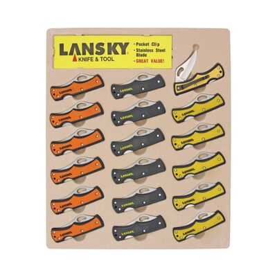 Lansky Sharpeners 18 PIECE SMALL LOCKBACK KNIFE DISPLAY