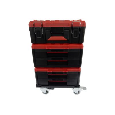 ShopSol Shuter 4 Level Mobile Stackable Tool Box Cart