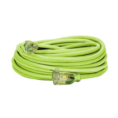 Legacy Manufacturing Flexzilla Pro Extension Cord, 14/3 AWG SJTW, 50', Outdoor, Lighted Plug