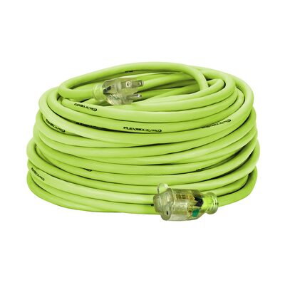 Legacy Manufacturing Flexzilla Pro Extension Cord, 14/3 AWG SJTW, 100', Outdoor, Lighted Plug