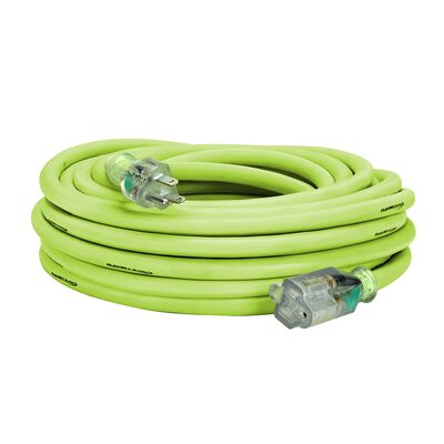 Legacy Manufacturing Flexzilla Pro Extension Cord, 10/3 AWG SJTW, 50', Outdoor, Lighted Plug