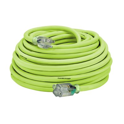 Legacy Manufacturing Flexzilla Pro Extension Cord, 10/3 AWG SJTW, 100', Outdoor, Lighted Plug