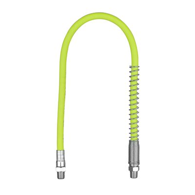 Legacy Manufacturing Flexzilla Grease Hose 1/8" x 18", 1/8" MNPT Ends, Spring Guard