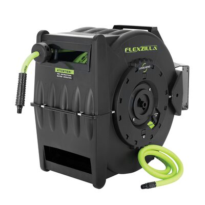 Legacy Manufacturing Flexzilla Pro Retractable Air Hose Reel with Levelwind Technology, 3/8" x 75'