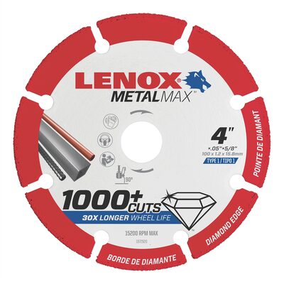 Lenox Tools LENOX DIAM CUTOFF WHEEL DG 4" X 3/8"