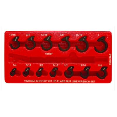 Milton Industries LTI Tool By MIlton 13 Piece SAE SHOCKIT Crows Foot Set - Heavy Duty Automotive/Hydraulic