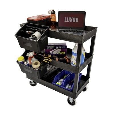 Luxor 32" x 18" Tub Cart - Three Shelves with Outrigger