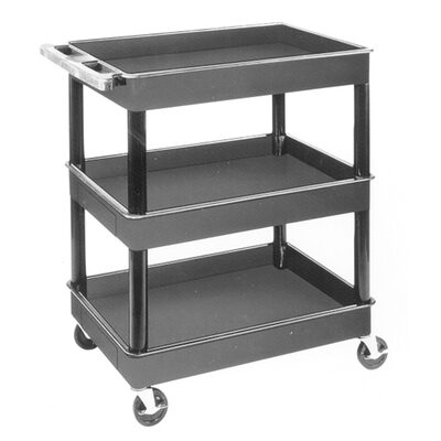 Luxor 3-Shelf Plastic Service Cart