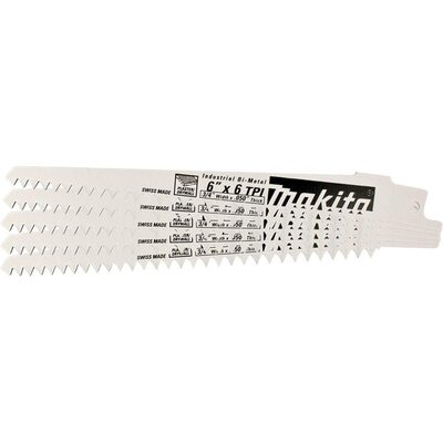 Makita 6" All-Purpose Reciprocating Saw Blade, 10 TPI (Pack of 5)