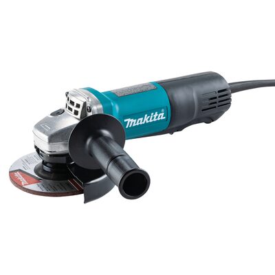 Makita 5 Inch Paddle Switch Angle Grinder 7.5 AMP 10000 RPM 5/8-11 AC/DC lock off/lock on