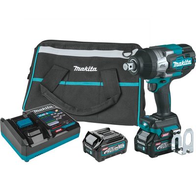 Makita 40V max XGT&reg; Brushless Cordless 4-Sp Hi-Torq 3/4" Sq. Drive Impact Wrench Kit w/ Friction Ring Anvil, var. spd., rev., L.E.D. Light, bag (2.5Ah)