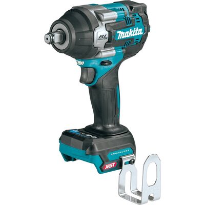 Makita 40 Volt Max XGT Brushless Four Speed Mid Torque 1/2 Inch Square Drive Impact Wrench with Detent Anvil Tool Only