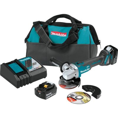 Makita 18V LXT Brushless Cordless 4.5/ 5" Cut-Off, Angle Grinder Kit