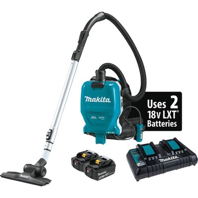 Makita 18V X2 (36V) LXT&reg; Lith-Ion Brushless Cordless 1/2 Gallon HEPA Filter Backpack Dry Vacuum Kit (5.0Ah)