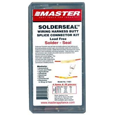 Master Appliance 55PC Solder and Seal Butt Splice Pack