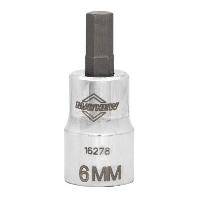 Mayhew Mayhew 6 MM Metric Hex Short Insert Socket Bit, 3/8-Inch Drive