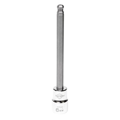 Mayhew Mayhew 6 MM Metric Ball Hex Medium Insert Socket Bit, 3/8-Inch Drive