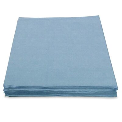 MDI Super Rag 95012B Flat Prep Towel, 12 x 13 in, 1000, Creped Spunlace, Blue, Flat