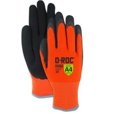 Magid Glove & Safety D-ROC HV550W Waterproof Thermal Coated Work Glove - Cut Level A4, Size 9, Large (1 Pair)
