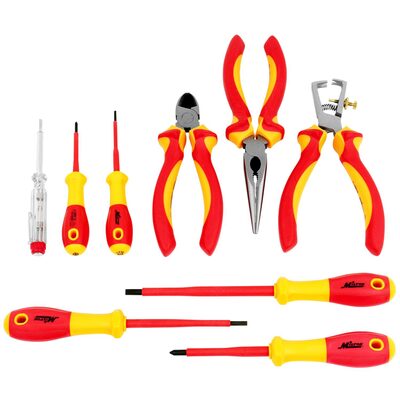 Milton 9-Pc Insulated Tool Set (Screwdrivers, Phillips Head Screwdrivers, Pliers, Inspection Pens)