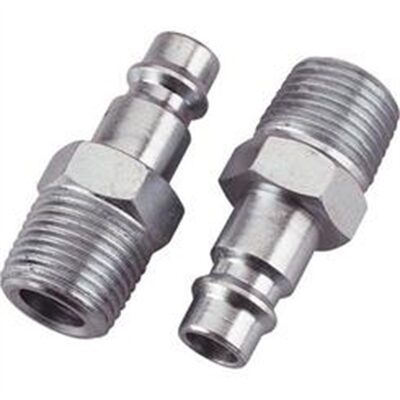 Milton Industries HI-Flo V-Style 1/4" MNPT Steel Plug 2/cd
