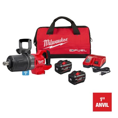 Milwaukee Tool M18 FUEL 1 Inch D-Handle High Torque Impact Wrench ONE-KEY REDLITHIUM FORGE HD12.0 Kit