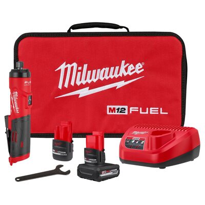 Milwaukee Tool M12 FUEL&trade; 1/4" Straight Die Grinder Kit