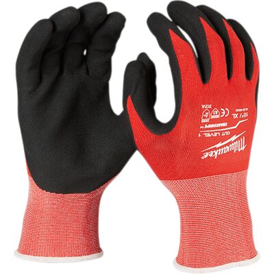 Milwaukee Tool Cut Level 1 Coated Nitrile Dipped Gloves - XL