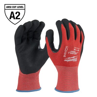 Milwaukee Tool Cut Level 2 Coated Nitrile Dipped Gloves - M