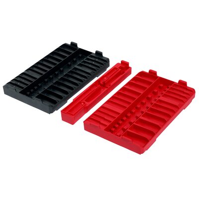Milwaukee Tool 98pc 3/8 inch Drive 6-Point & 12-Point Metric & SAE Ratchet and Socket Trays