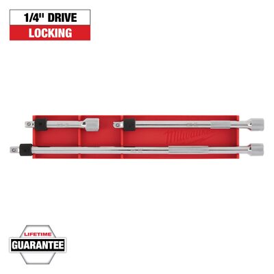 Milwaukee Tool 3pc 1/4 Inch Drive Locking Extension Set