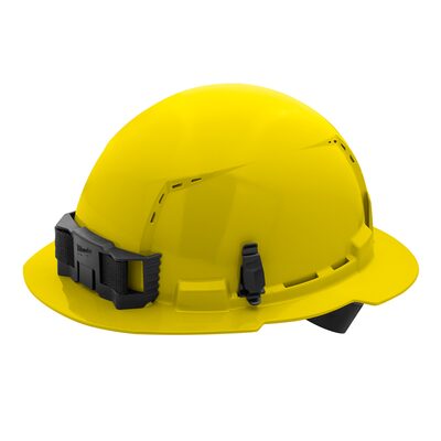 Milwaukee Tool BOLT Yellow Full Brim Vented Hard Hat w/4pt Ratcheting Suspension (USA) - Type 1, Class C